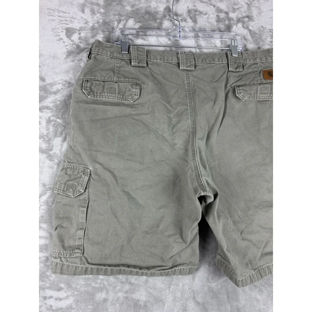 Vintage Carhartt Duck Work Shorts Canvas Green Men's Size 42 Utility Outdoor